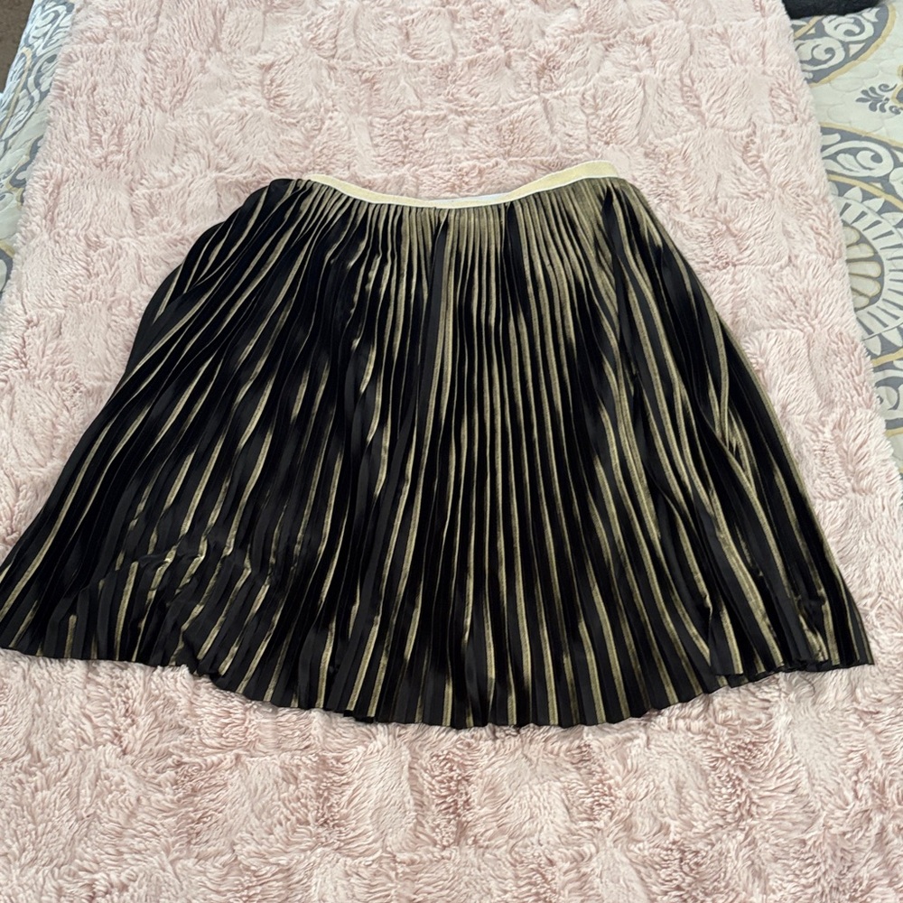 Xhilaration Black and Gold Striped Skirt